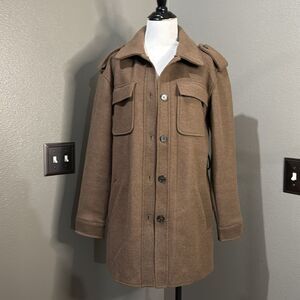 7 For All Mankind Brown Trench Coat